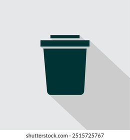 Vector de silueta de botella de café simple