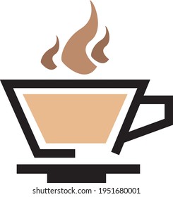 simple coffee cafe logo icon symbol vector design
