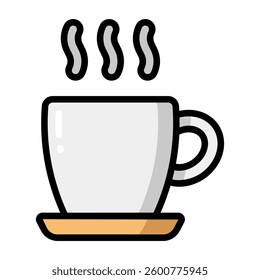 Simple Coffee colorful icon. The icon can be used for websites, print templates, presentation templates, illustrations, etc	