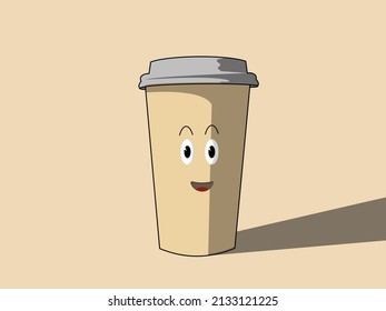 Simple Coffee Cup Cute Character