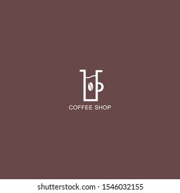 simple coffee cup logo for cafe, food and beverage business