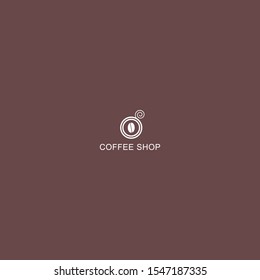 Simple coffee cup logo for cafe, food and beverage business