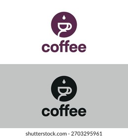 Simple Coffee Cup Logo Design with Unique Concept in Premium Vector