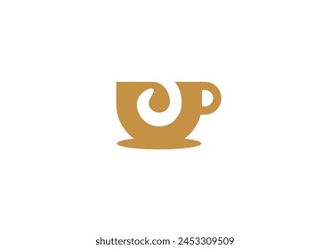 diseño simple del icono del logotipo de la taza de café