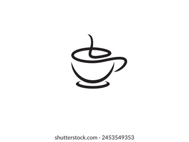 Einfache Kaffeetasse Logo Icon Design