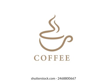 simple coffee cup logo icon design