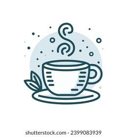 Simple Coffee Cup symbol logo. Vector illustration