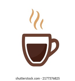 simple coffee cup vector For the hot drink menu in the cafe