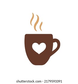 simple coffee cup vector For the hot drink menu in the cafe