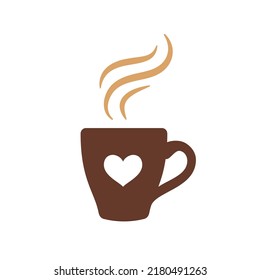 simple coffee cup vector For the hot drink menu in the cafe