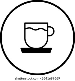 Simple coffee cup vector icon symbol for a minimalist design and easy recognition