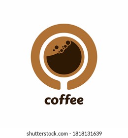 Simple coffee cup vector logo template