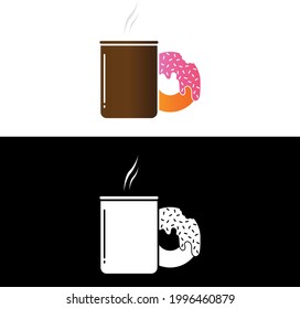 A simple coffee and donut