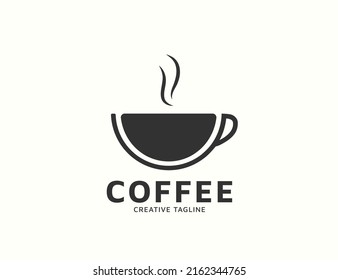 Simple coffee drink logo design