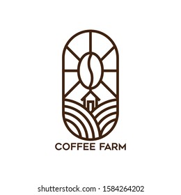 Simple Coffee Farm Logo Vector