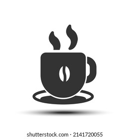 Simple coffee filled line icon, food and drink related concept on the white background