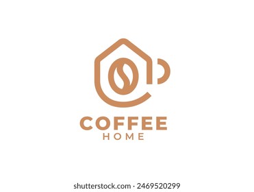 diseño simple del icono del logotipo del hogar del café