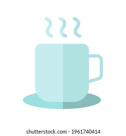 simple coffee icon in flat style