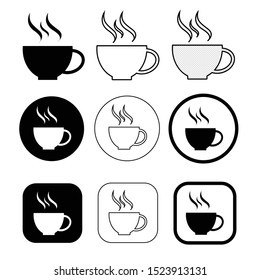 Simple coffee icon sign design