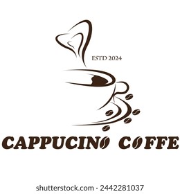 Simple coffee illustration template design.