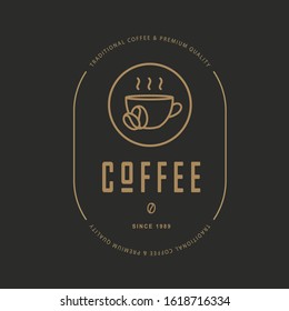 simple coffee logo for cafe