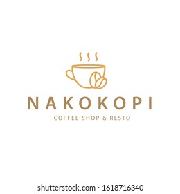 simple coffee logo for cafe