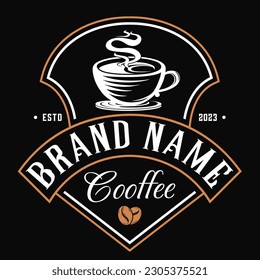 einfaches Coffee-Logo-Design. eine Tasse Kaffee mit einem einfachen minimalistischen Stil