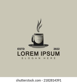 Simple coffee logo design vector