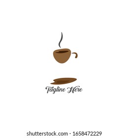 Simple coffee logo template design
