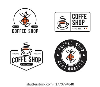 simple coffee logo template design