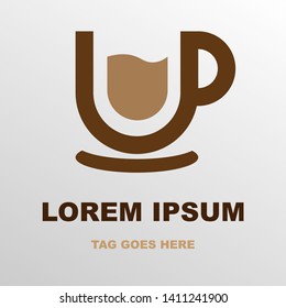 Simple of coffee logo vector illustration with minimalist design style