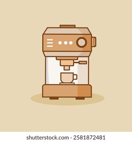 simple coffee maker icon illustration image