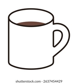 Simple Coffee Mug Vector Illustration