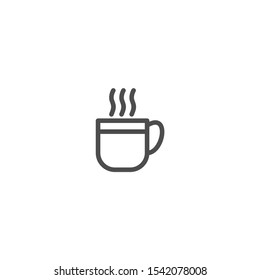 Simple coffee on the glass icon flat design