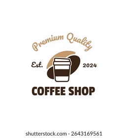 Simple Coffee Shop Design. Suitable for Coffee Cafe Logo.