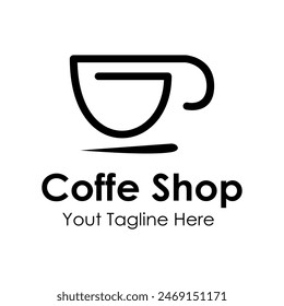 Simple coffee shop logo design