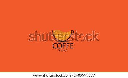 Simple coffee shop logo design, coffee shop logo suitable for coffee shop logos