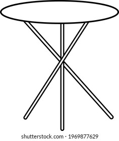 Simple coffee table, icon illustration, vector on white background