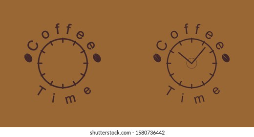 Simple coffee time vector illustration background design