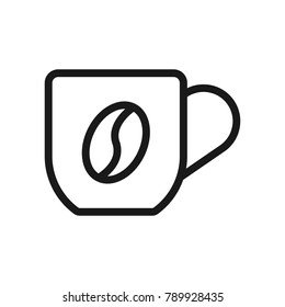simple of coffee vector line icon
