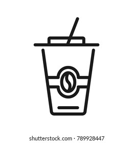 simple of coffee vector line icon