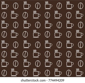 simple coffee vector pattern 