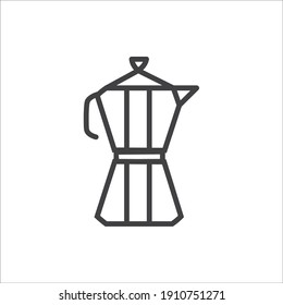 Simple coffee-related vector line icons.