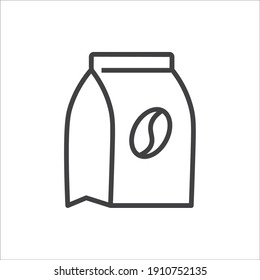 Simple coffee-related vector line icons.