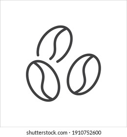 Iconos simples de línea vectorial relacionados con el café.