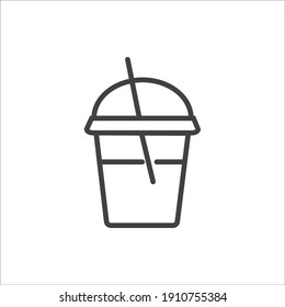 Simple coffee-related vector line icons.