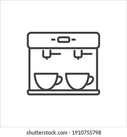 Simple coffee-related vector line icons.