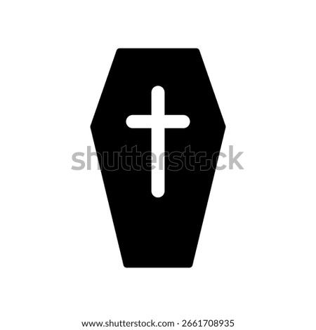 Simple coffin vector icon illustration.