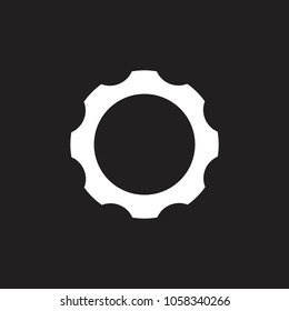 simple cog wheel symbol logo vector