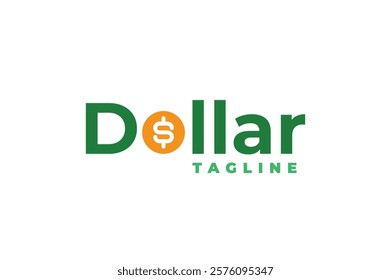 the simple coin dollar text logo